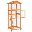 VIDAXL - vidaXL Cage à oiseaux 68x62x166 cm bois de sapin massif - vignette
