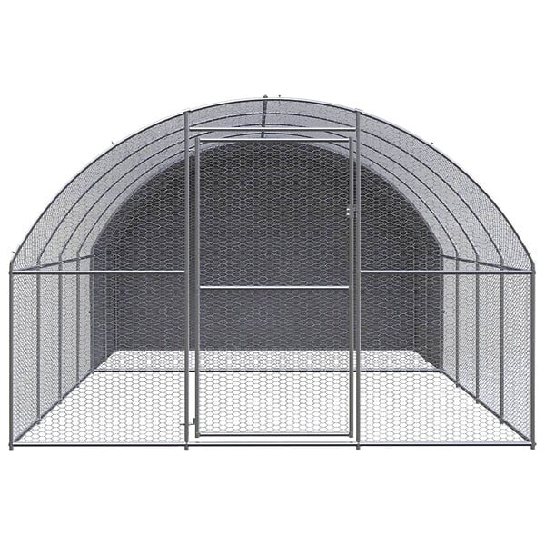 VIDAXL - vidaXL Poulailler d'extérieur 3x4x2 m Acier galvanisé - large