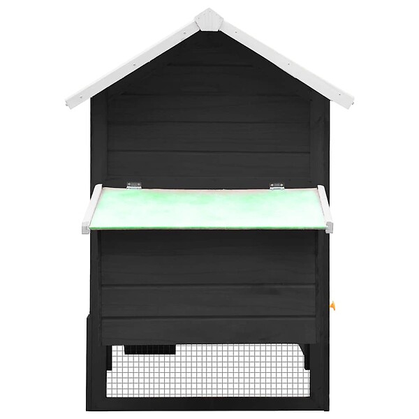 VIDAXL - vidaXL Poulailler Gris 170x81x110 cm Bois de pin massif et sapin - large