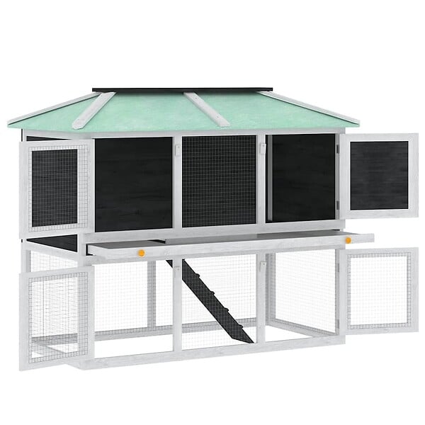 VIDAXL - vidaXL Cage double pour animaux Bois - large