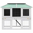 VIDAXL - vidaXL Cage double pour animaux Bois - vignette
