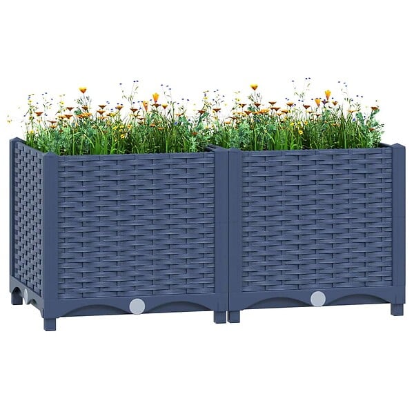 VIDAXL - vidaXL Lit surélevé 80x40x38 cm Polypropylène - large