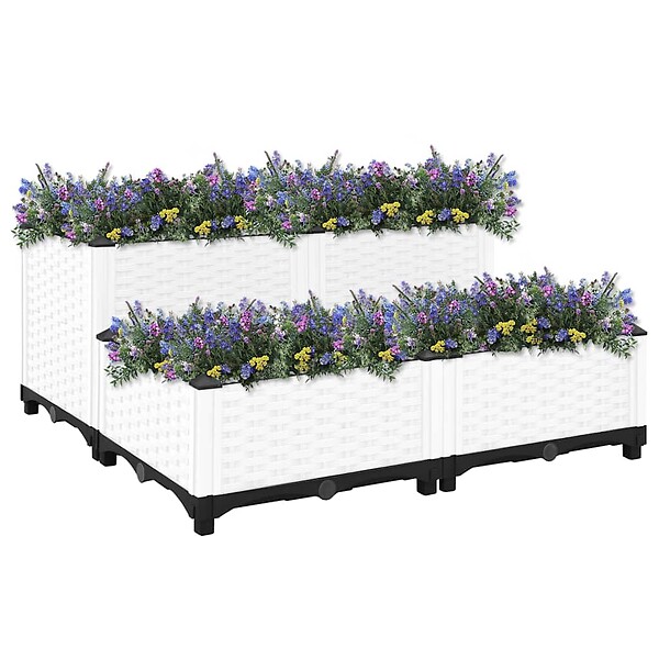 VIDAXL - vidaXL Lit surélevé 80x80x38 cm Polypropylène - large