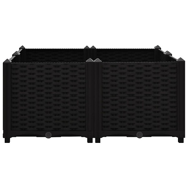VIDAXL - vidaXL Lit surélevé 80x80x38 cm Polypropylène - large