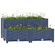 VIDAXL - vidaXL Lit surélevé 80x80x38 cm Polypropylène - vignette