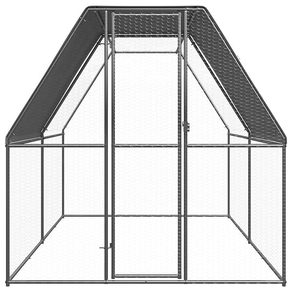 VIDAXL - vidaXL Poulailler d'extérieur 2x4x2 m Acier galvanisé - large