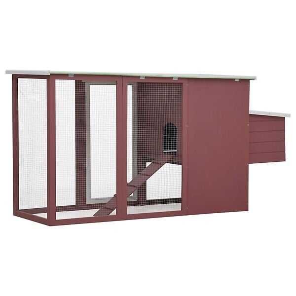 VIDAXL - vidaXL Poulailler d'extérieur avec 1 nichoir Marron Bois - large