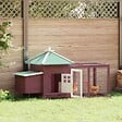 VIDAXL - vidaXL Poulailler avec nichoir Moka 190x72x102 cm Bois de sapin massif - vignette