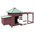 VIDAXL - vidaXL Poulailler avec nichoir Moka 190x72x102 cm Bois de sapin massif - vignette