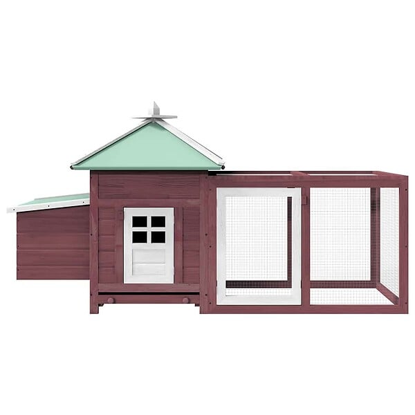 VIDAXL - vidaXL Poulailler avec nichoir Moka 190x72x102 cm Bois de sapin massif - large