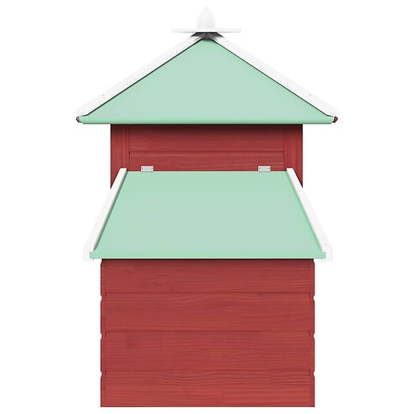 VIDAXL - vidaXL Poulailler avec nichoir Rouge 190x72x102cm Bois de sapin massif - large