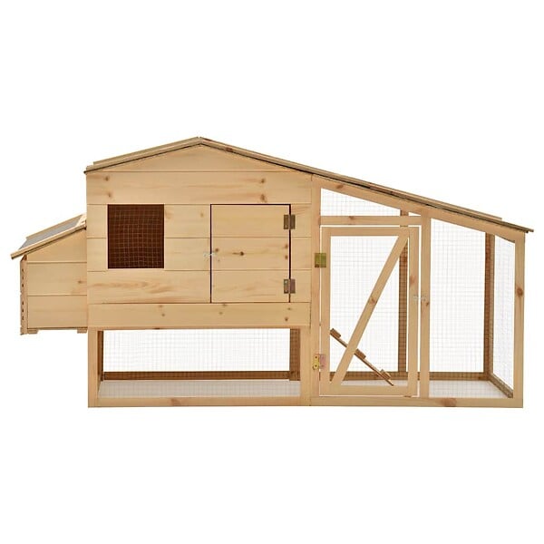 VIDAXL - vidaXL Poulailler Bois de pin massif 178x67x92 cm - large