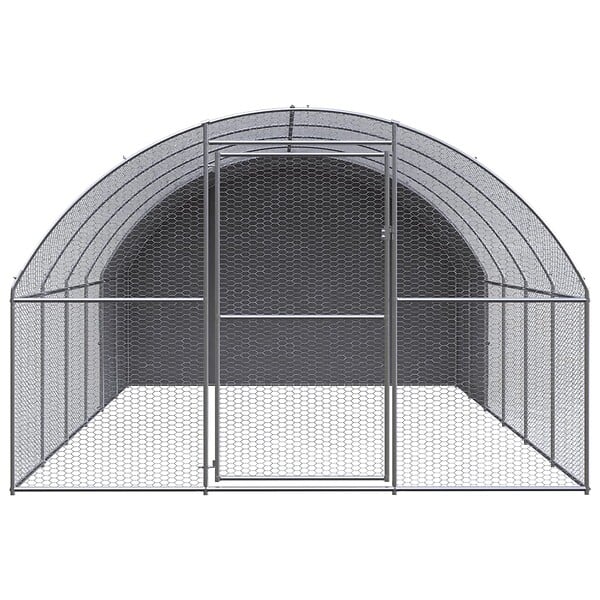 VIDAXL - vidaXL Poulailler d'extérieur 3x6x2 m Acier galvanisé - large