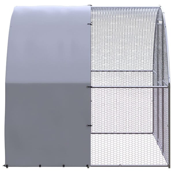 VIDAXL - vidaXL Poulailler d'extérieur 3x2x2 m Acier galvanisé - large