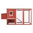 VIDAXL - vidaXL Poulailler d'extérieur avec 1 nichoir Rouge Bois - vignette