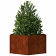 VIDAXL - vidaXL Jardinière Rouillé 90x90x45 cm Acier corten - vignette