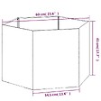 VIDAXL - vidaXL Jardinière Rouillé 60x60x45 cm Acier corten - vignette