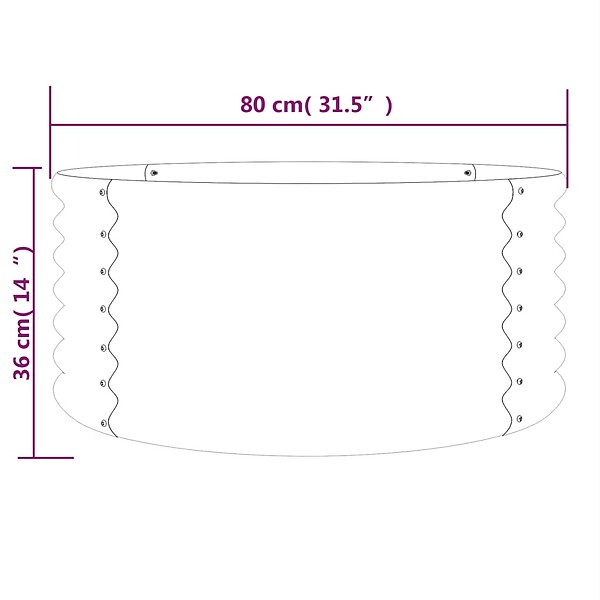 VIDAXL - vidaXL Jardinière Acier enduit de poudre 80x80x36 cm Anthracite - large