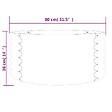 VIDAXL - vidaXL Jardinière Acier enduit de poudre 80x80x36 cm Anthracite - vignette