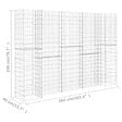 VIDAXL - vidaXL Jardinière à  gabion en H Fil d'acier 260x40x200 cm - vignette