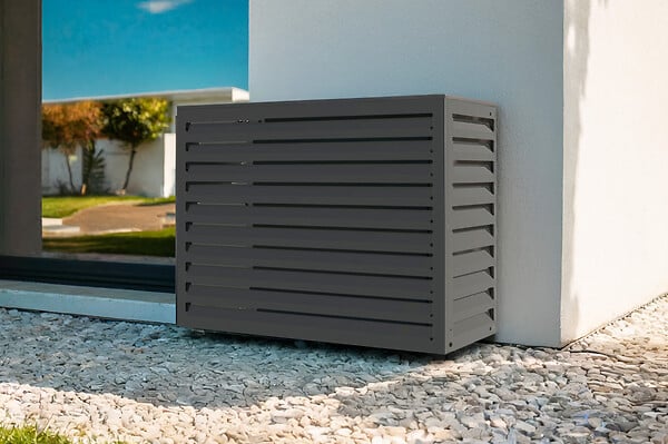 CASANOOV - Casanoov Cache Climatiseur Extérieur Acier Gris Anthracite Taille M 105x84x65 Amaro - large