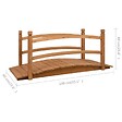 VIDAXL - vidaXL Pont de jardin 140x60x60 cm Bois de sapin massif - vignette