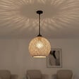 ENTREPOT BRICO - Suspension luminaire e27 marron noir 22x65 cm. - vignette