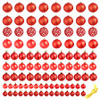 VIDAXL - vidaXL Ensemble de boules de Noël 100 pcs 3/4/6 cm Rouge - vignette