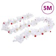 VIDAXL - vidaXL Guirlande de Noël décorée avec boules Blanc 5 m - vignette