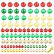 VIDAXL - Boules de Noël 100 pcs Rouge/Doré/Vert - vignette