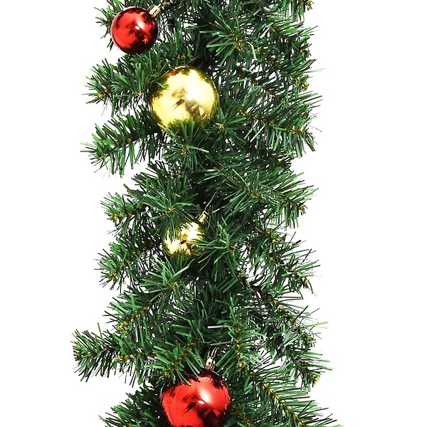 VIDAXL - vidaXL Guirlande de Noël décorée avec boules 10 m - large