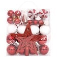 VIDAXL - vidaXL Ensemble de boules de Noël 64 pcs Rouge et blanc - vignette