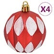VIDAXL - vidaXL Ensemble de boules de Noël 64 pcs Rouge et blanc - vignette