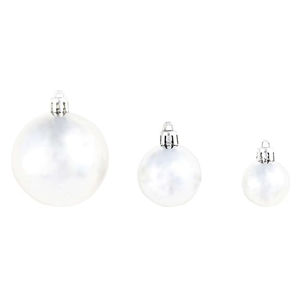 VIDAXL - vidaXL Ensemble de boules de Noël 100 pcs 3/4/6 cm Argenté - large