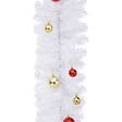 VIDAXL - vidaXL Guirlande de Noël décorée avec boules Blanc 10 m - vignette