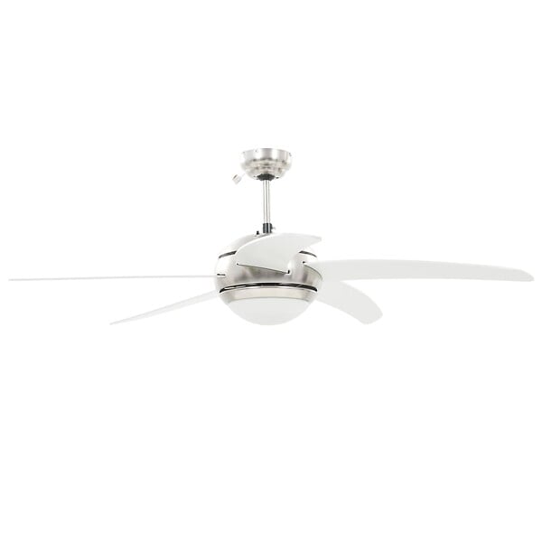 VIDAXL - vidaXL Ventilateur de plafond orné avec lampe 128 cm Blanc - large