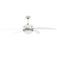 VIDAXL - vidaXL Ventilateur de plafond orné avec lampe 128 cm Blanc - vignette