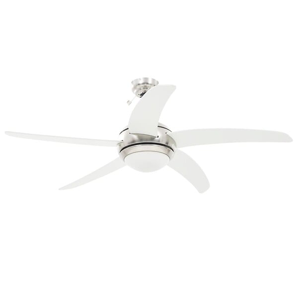 VIDAXL - vidaXL Ventilateur de plafond orné avec lampe 128 cm Blanc - large