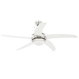 VIDAXL - vidaXL Ventilateur de plafond orné avec lampe 128 cm Blanc - vignette