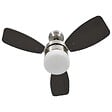 VIDAXL - vidaXL Ventilateur de plafond lampe et télécommande 76 cm Marron foncé - vignette