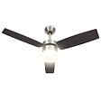 VIDAXL - vidaXL Ventilateur de plafond lampe et télécommande 108cm Marron foncé - vignette