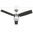 VIDAXL - vidaXL Ventilateur de plafond lampe et télécommande 108cm Marron foncé - vignette