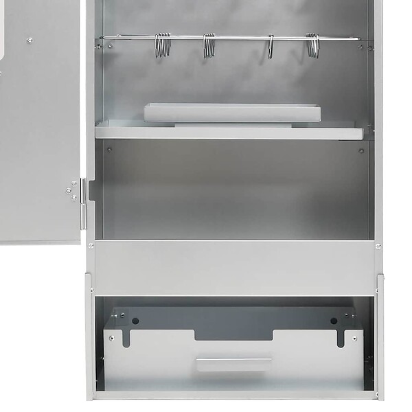VIDAXL - vidaXL Fumoir à  four à  barbecue avec table acier galvanisé - large