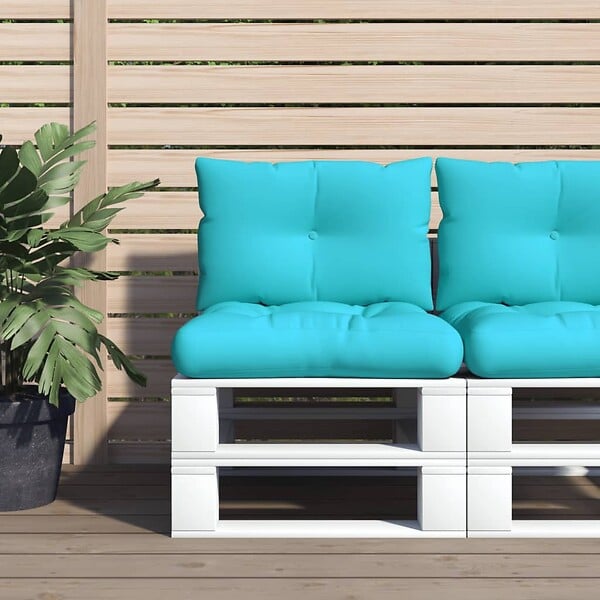 VIDAXL - vidaXL Coussins de palette lot de 2 turquoise tissu Oxford - large