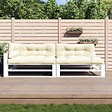 VIDAXL - vidaXL Coussins de palette lot de 5 crème tissu - vignette