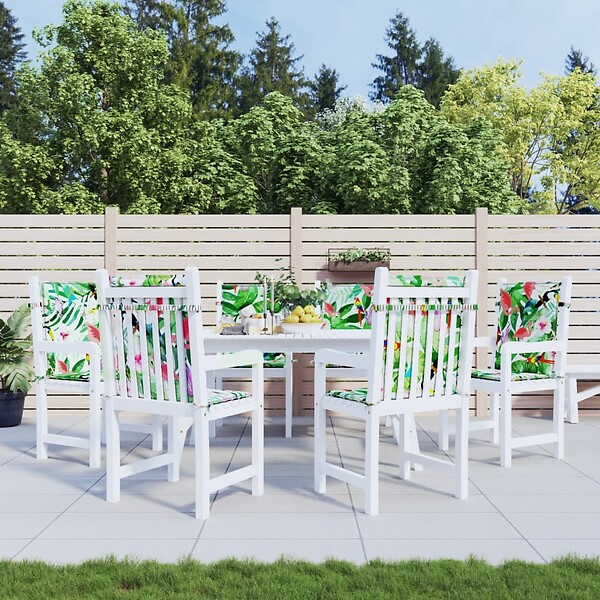 VIDAXL - vidaXL Coussins de chaise à dossier bas lot de 6 multicolore tissu - large