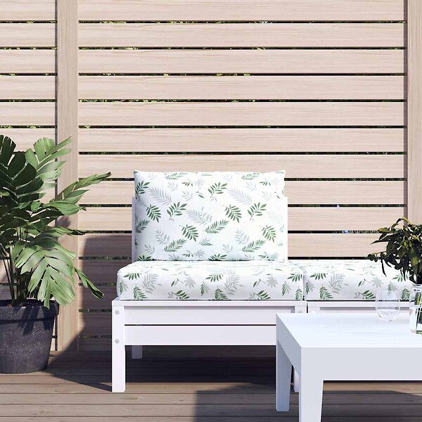 VIDAXL - vidaXL Coussins de palette lot de 2 motif de feuilles tissu Oxford - large