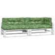VIDAXL - vidaXL Coussins de palette lot de 5 motif de feuilles tissu - vignette