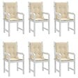 VIDAXL - vidaXL Coussins de chaise de jardin à dossier bas lot de 6 beige - vignette
