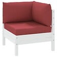VIDAXL - vidaXL Coussins de palette lot de 3 rouge bordeaux tissu oxford - vignette